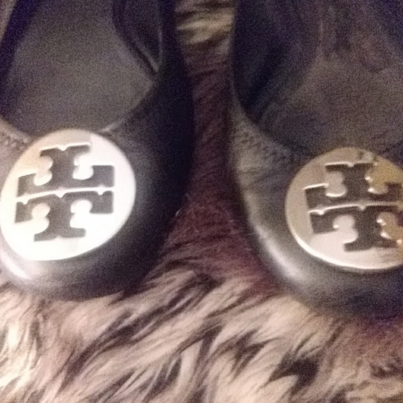 Black & silver Tory Burch flats!!! 1 hour sale!!!! - Picture 2 of 5